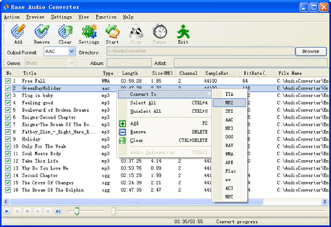 Convert files from MP3 WMA OGG AAC APE FLAC and MP4 to WAV and backwards. affordable Screen Shot